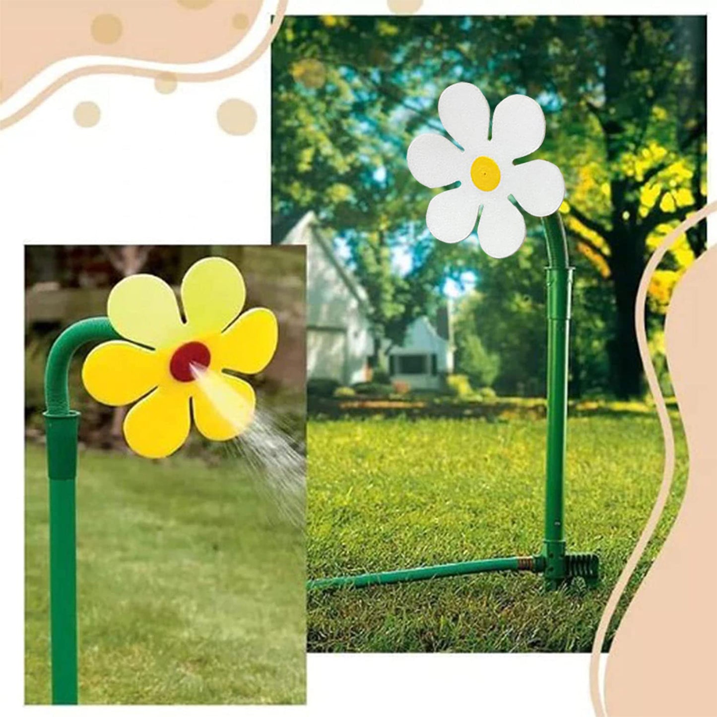 Garden Sprinkler Plastic Sprinkler Sunflower Sprinkler Garden Work Tool