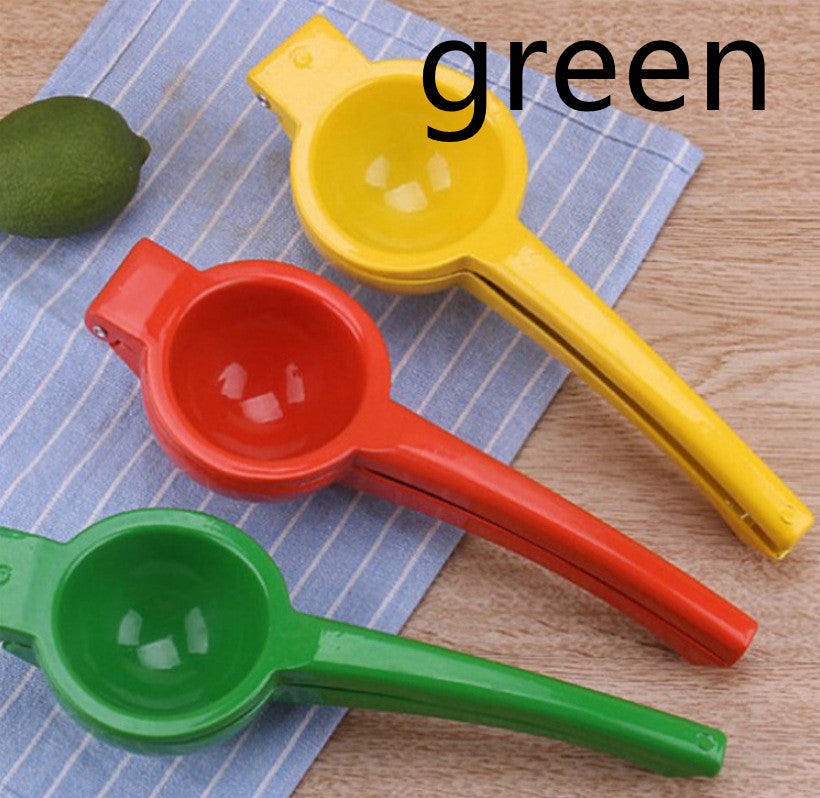 Kitchen Gadgets Colored Handle Manual Lemon Press Plastic Fruit Juicer