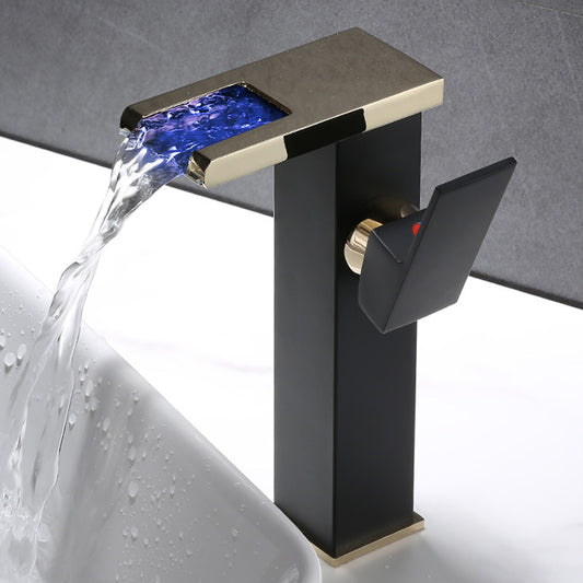 High End Copper LED Waterfall Faucet