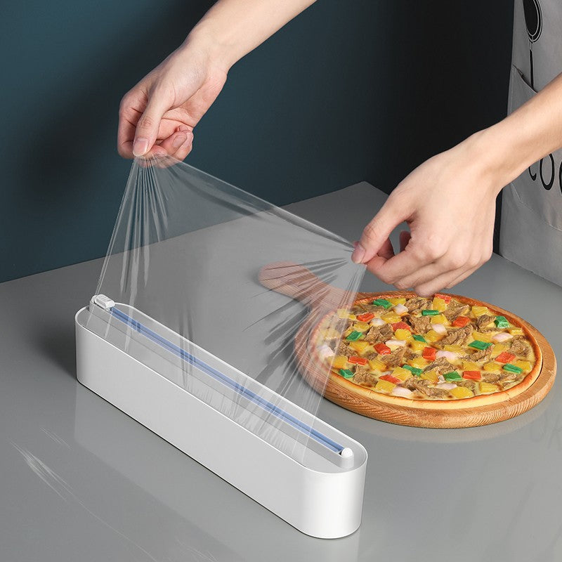 Plastic Sharp Cutter Fixing Foil Cling Film Wrap Dispenser Fixed Refrigerator