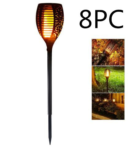 Solar Flame Flickering Garden Led Light Ip65 Outdoor Solar Tiki Torch