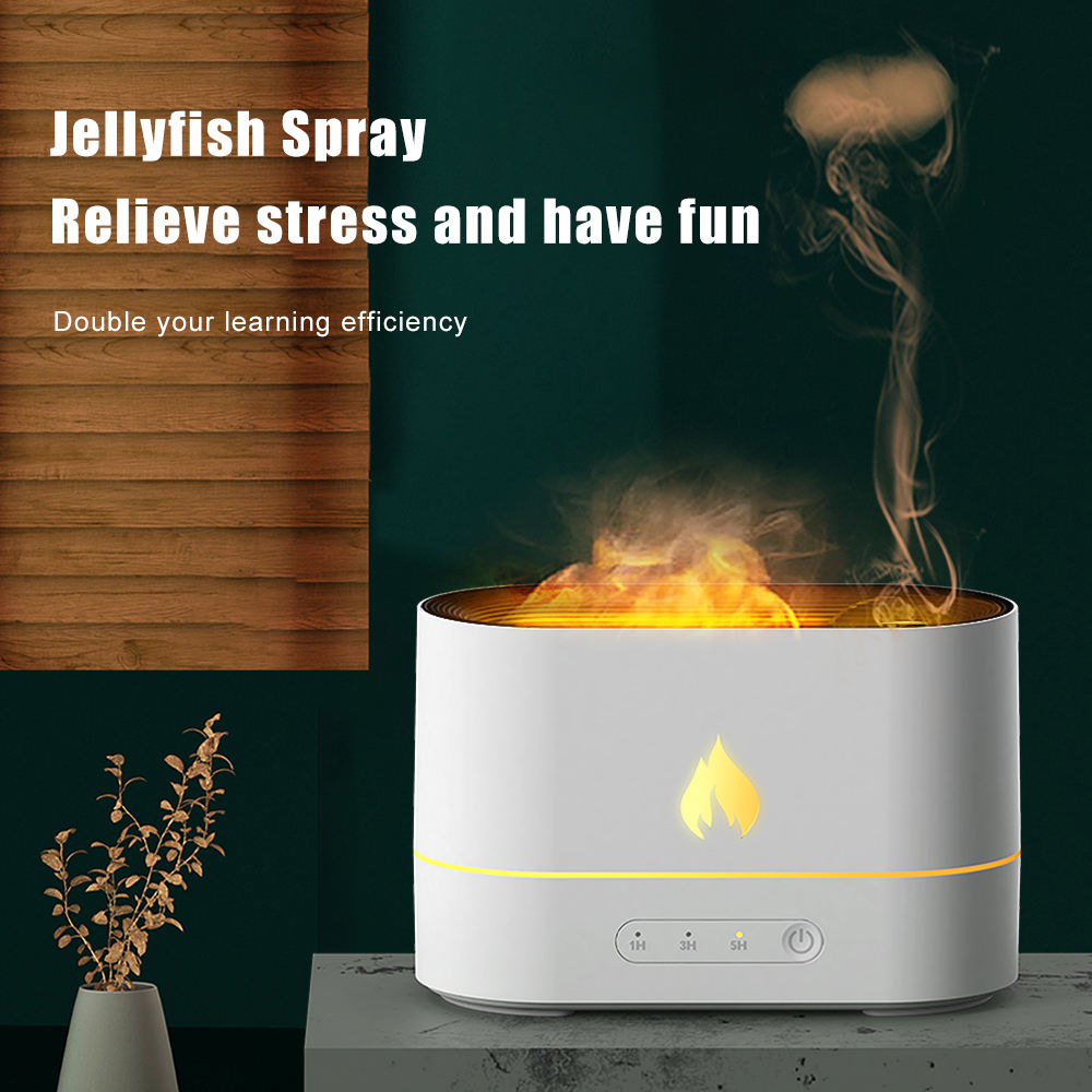 250ML Simulation Flame Jellyfish Air Humidifiers Fragrance Aromatherapy
