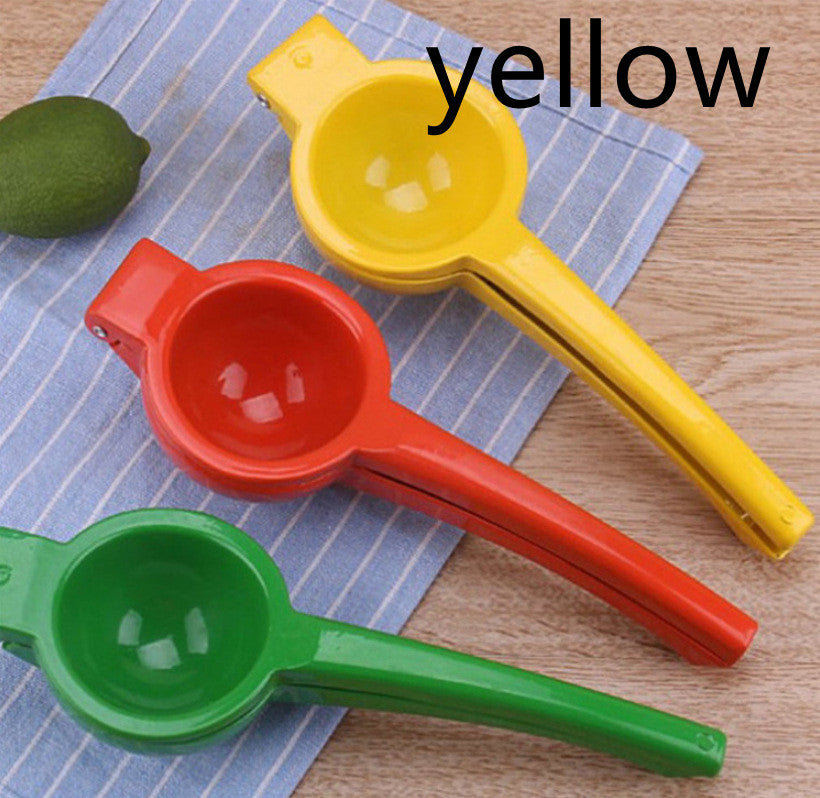 Kitchen Gadgets Colored Handle Manual Lemon Press Plastic Fruit Juicer