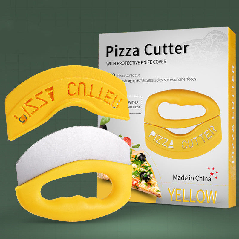 Stainless Steel Pizza Cutter With Protective Cover Kitchen Gadgets