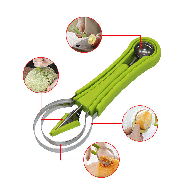 Three in one Stainless Steel Multi-purpose Fruit Ball Excavator