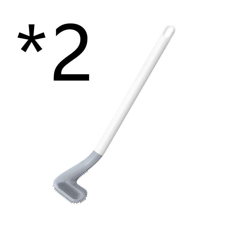 Soft Plastic Toilet Brush With No Dead Ends, Daily Necessities Long Handle Cleaning Brush