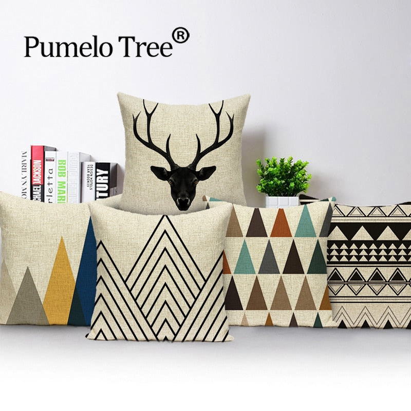 Animal pillow covers geometric style