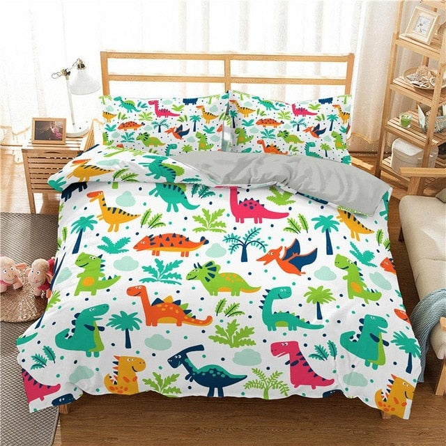 3d Dinosaur Family Bedding Set