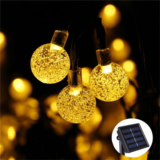 Solar Lamp Crystal Ball String Lights