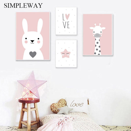 Baby Nursery Wall Art Canvas Picture