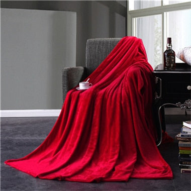 Red Flannel Blanket Soft Throw Blanket