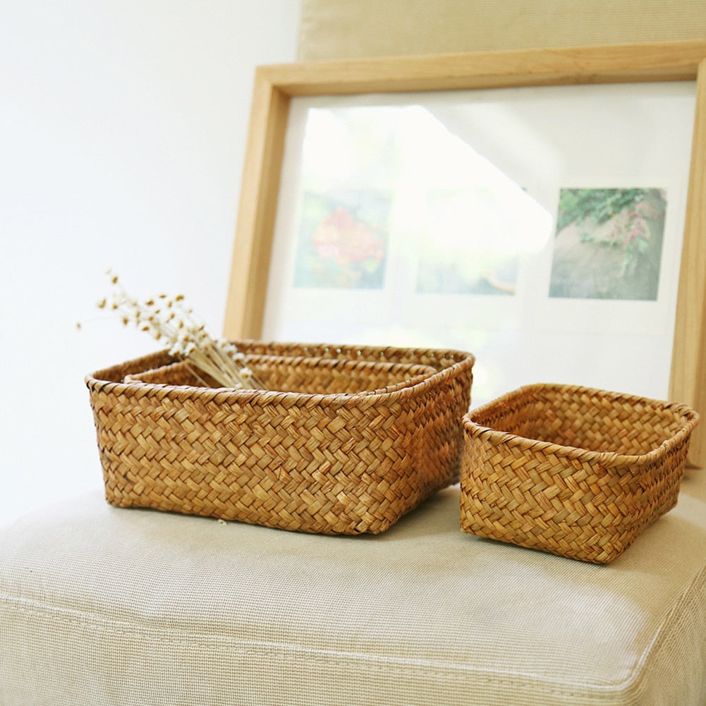 Handmade Basket Rattan Box Organizer