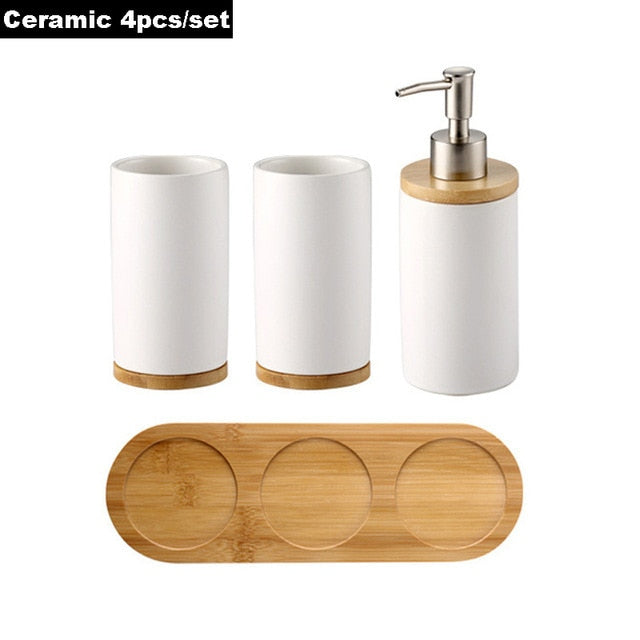 Bamboo Toothbrush Holder Dispenser