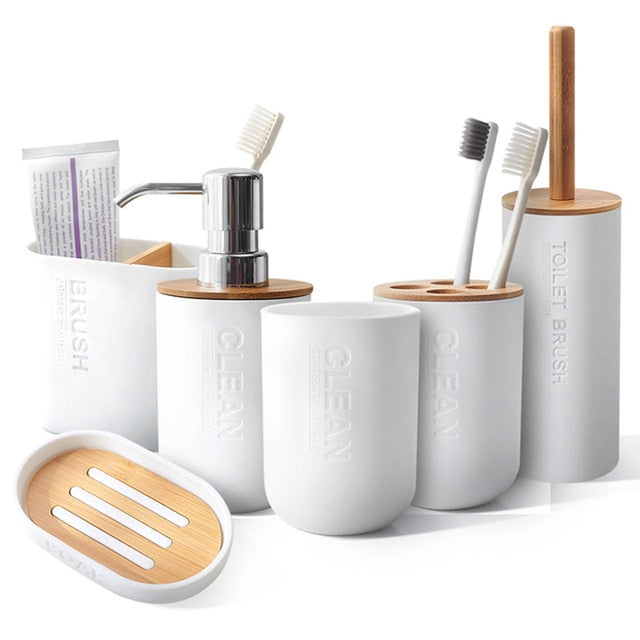 Bamboo Toothbrush Holder Dispenser