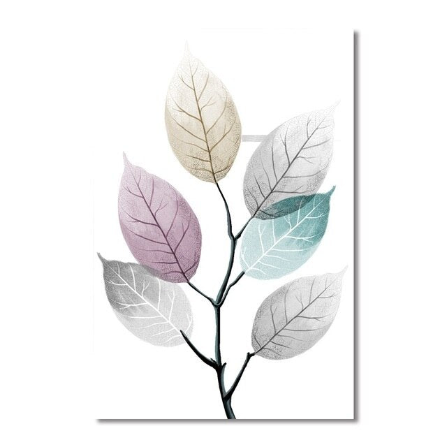 Modern Simple Small Fresh Leave Decorative Painting