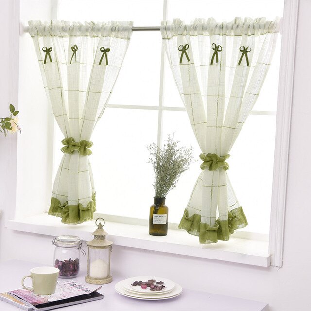 Short Window Valance Kitchen Curtain for Home Decor