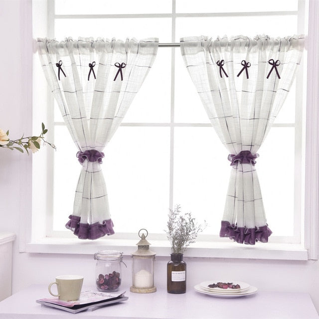 Short Window Valance Kitchen Curtain for Home Decor