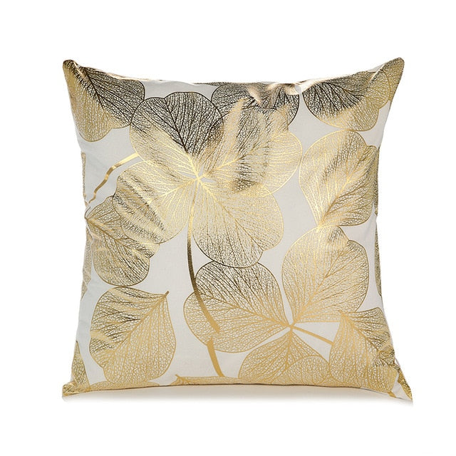 RULDGEE Gold Pillow Case Black And White Golden