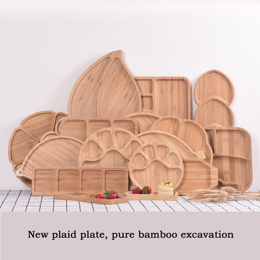 Solid Wood Food Pan Plate Fruit Dishes