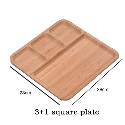 Solid Wood Food Pan Plate Fruit Dishes