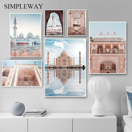Islamic Architecture Wall Art Painting Mosque Temple Canvas