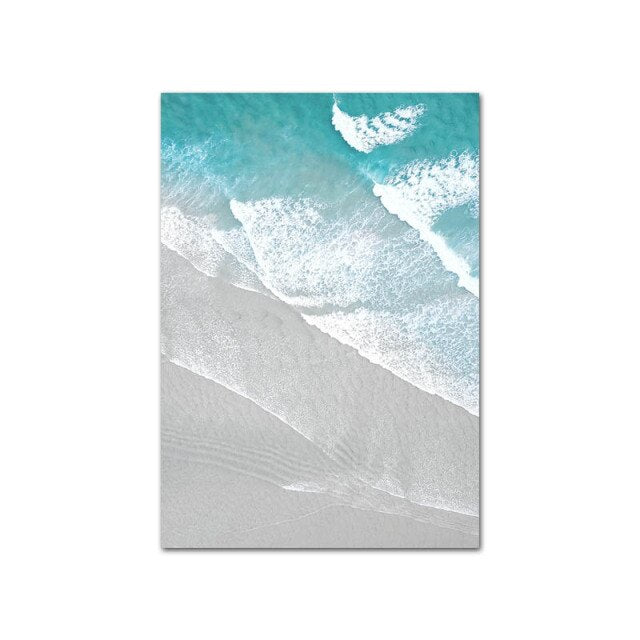 Boat Ocean Waves Nature Scandinavian Poster