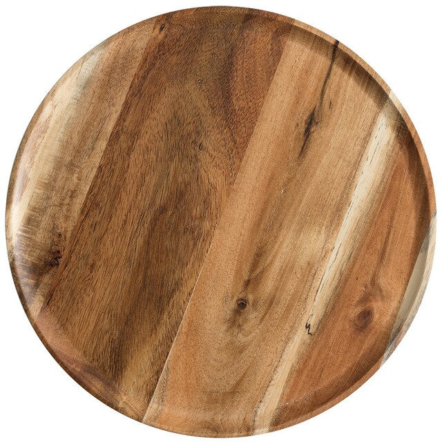 Wooden Round Oval Solid Pan Plate