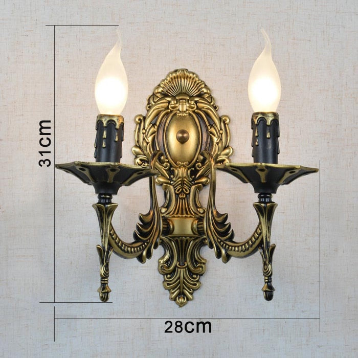2 Arms candle wall lamps vintage