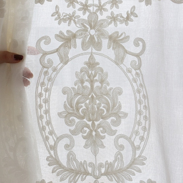 Embroidery Flower Screens Curtains