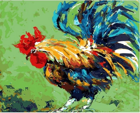 DIY Colorful Animals Oil Painting