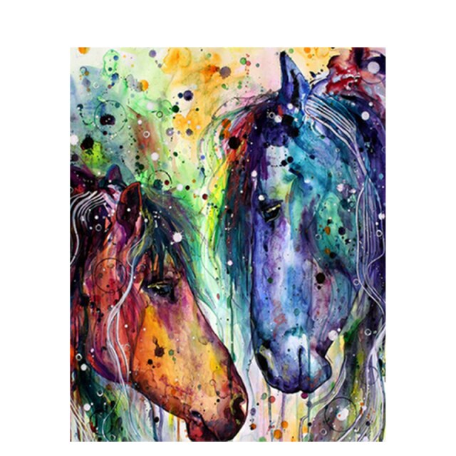 DIY Colorful Animals Oil Painting