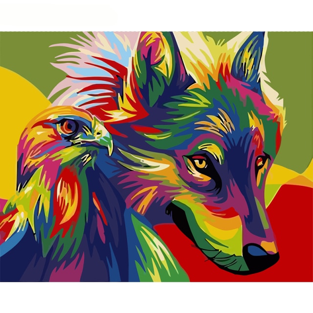 DIY Colorful Animals Oil Painting