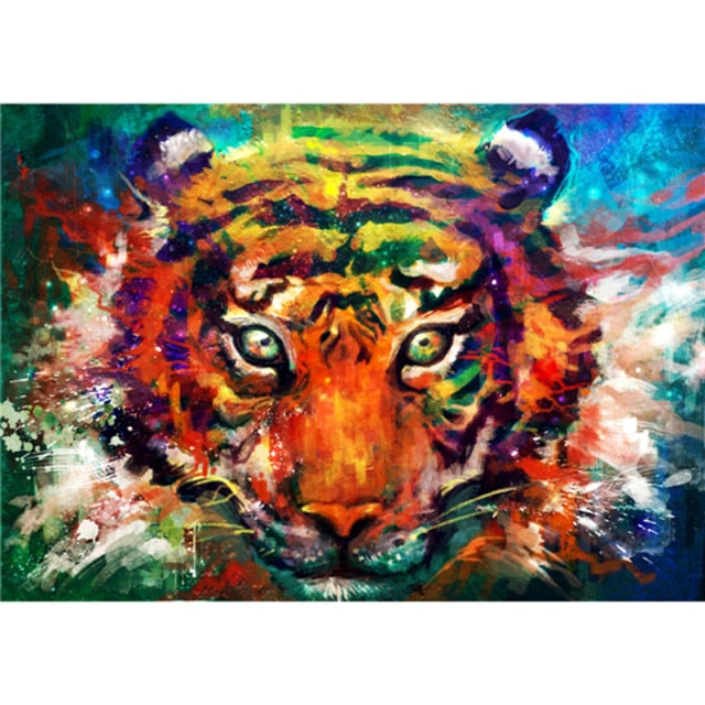 DIY Colorful Animals Oil Painting