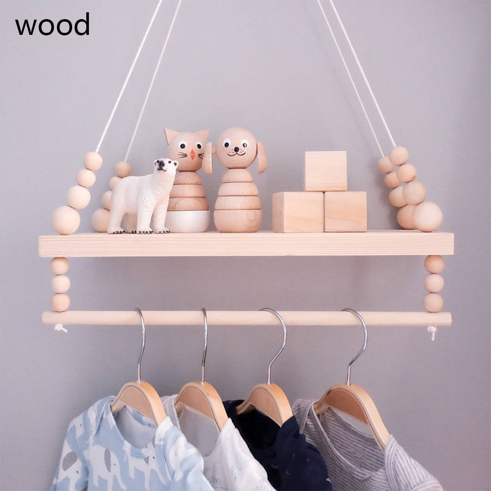 Wooden Wall Shelf Rack Hanging