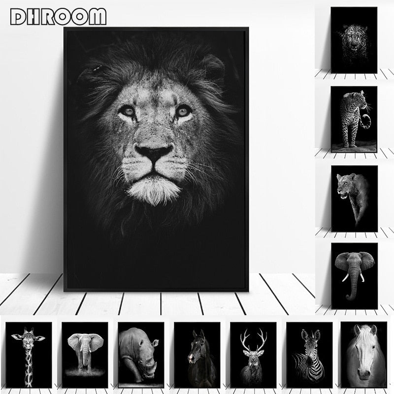 Canvas Painting Animal Wall Art Posters and Prints Wall Pictures