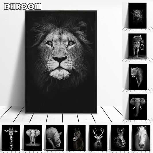 Canvas Painting Animal Wall Art Posters and Prints Wall Pictures