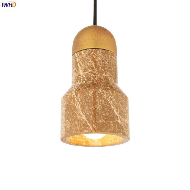 Marble LED Lights Copper Simple Modern Pendant Lamp