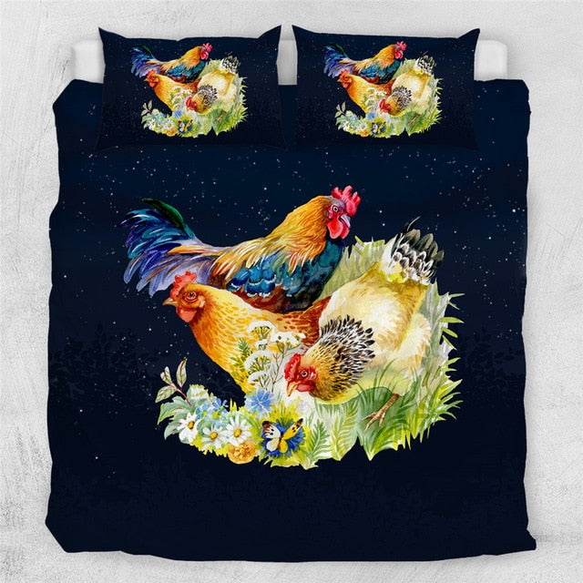 Chicken Duvet Cover With Pillowcase