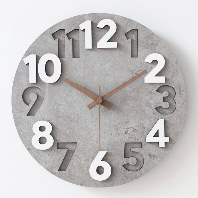 Modern 3d Wall Clock Wood Clock Art