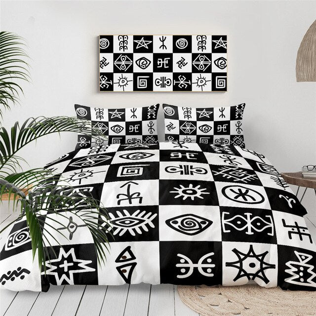 Chess Board Bedding Set Bedspreads