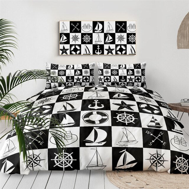 Chess Board Bedding Set Bedspreads