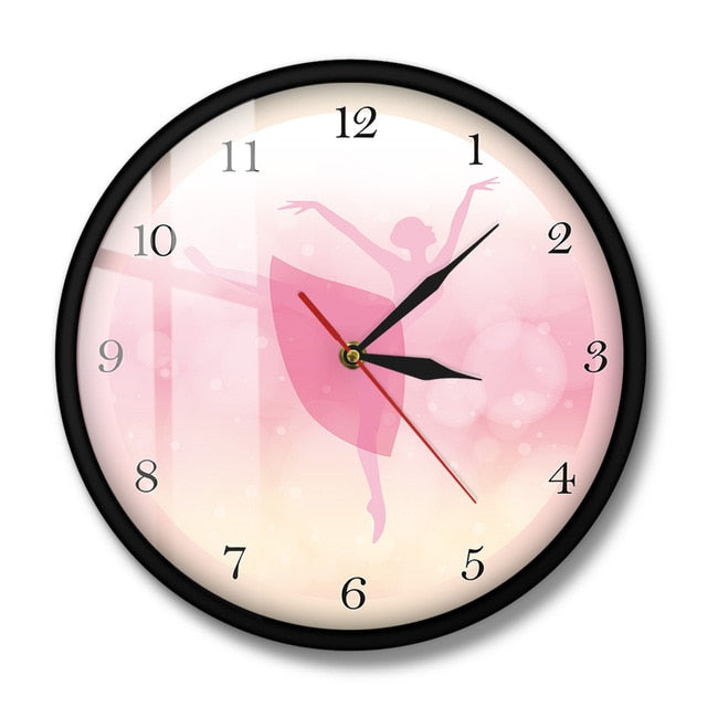 Ballet Girl Princess Pink Wall Clock