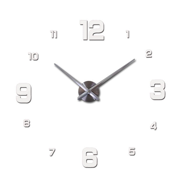 Large Wall Clock Watch 3D Stickers
