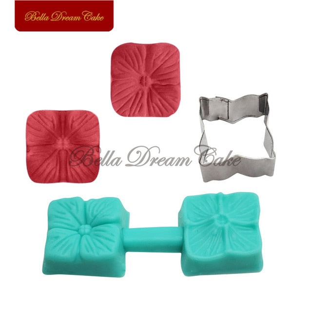 Flower Veiner Silicone Molds With Stainless Steel Cutter