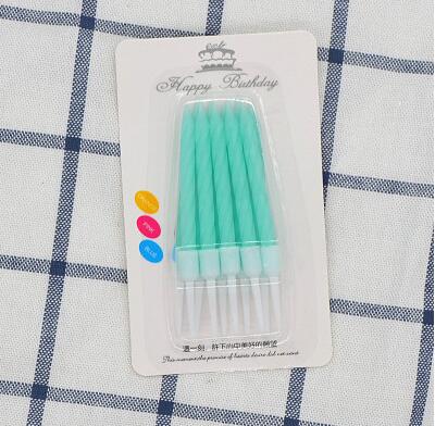 Thread color birthday candles with stand cake candle