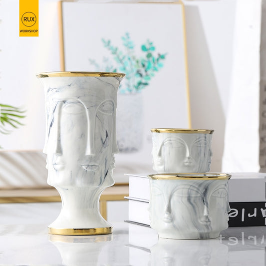 Face Shape Designs Best Marble Vase