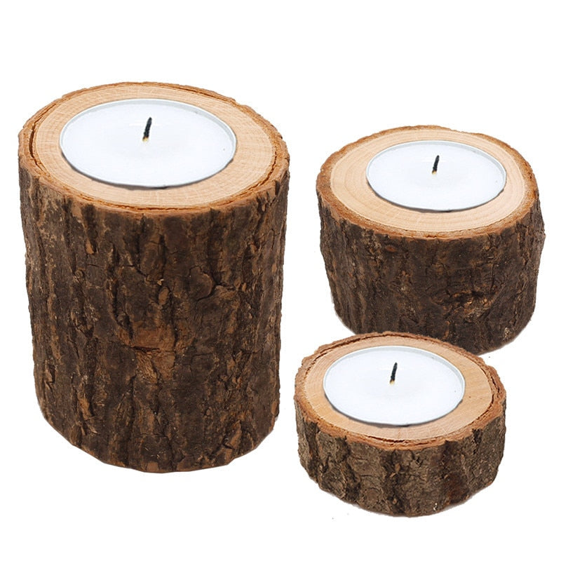 Wooden Candlestick Candle Holder