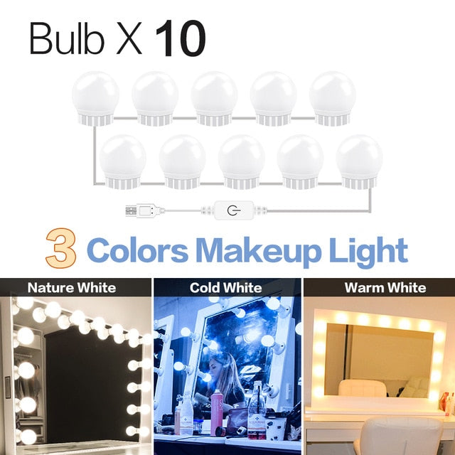 USB LED Makeup Lamp Wall Light Beauty