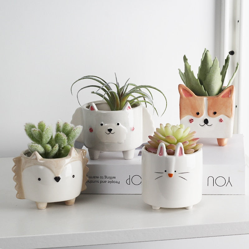 Ceramic flower pot Cartoon Animal plant