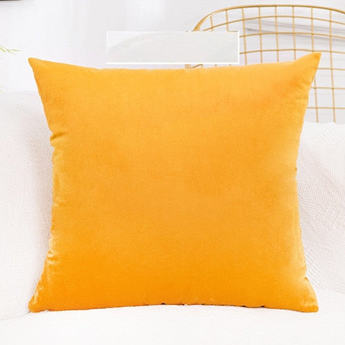 Solid Velvet Pillow Cushion Cover
